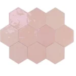 Керамическая плитка для стен WOW ZELLIGE HEXA Pink 10