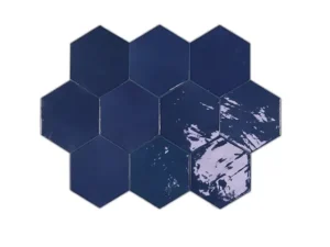 Керамическая плитка для стен WOW ZELLIGE HEXA Cobalt 10
