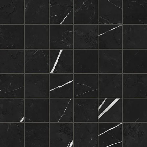 Мозаика ATLAS CONCORDE RUSSIA FORTE DEI MARMI / ФОРТЕ ДЕЙ МАРМИ Elegant Black Mosaic Лаппатированная 30x30 - Керамика