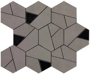 Мозаика ATLAS CONCORDE BOOST Smoke Mosaico Hex Black 25x28