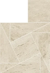 Мозаика ATLAS CONCORDE MARVEL TRAVERTINE Pearl Mosaico Tessellation 22x26 - Керамика