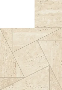 Мозаика ATLAS CONCORDE MARVEL TRAVERTINE Sand Mosaico Tessellation 22x26 - Керамика