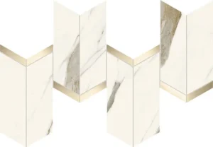 Мозаика ATLAS CONCORDE MARVEL X Calacatta Sublime Mosaico Chevron Lappato 46