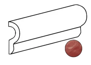 Декоративные элементы EQUIPE ARTISAN London Burgundy / Бордюр 5x20 - Керамика
